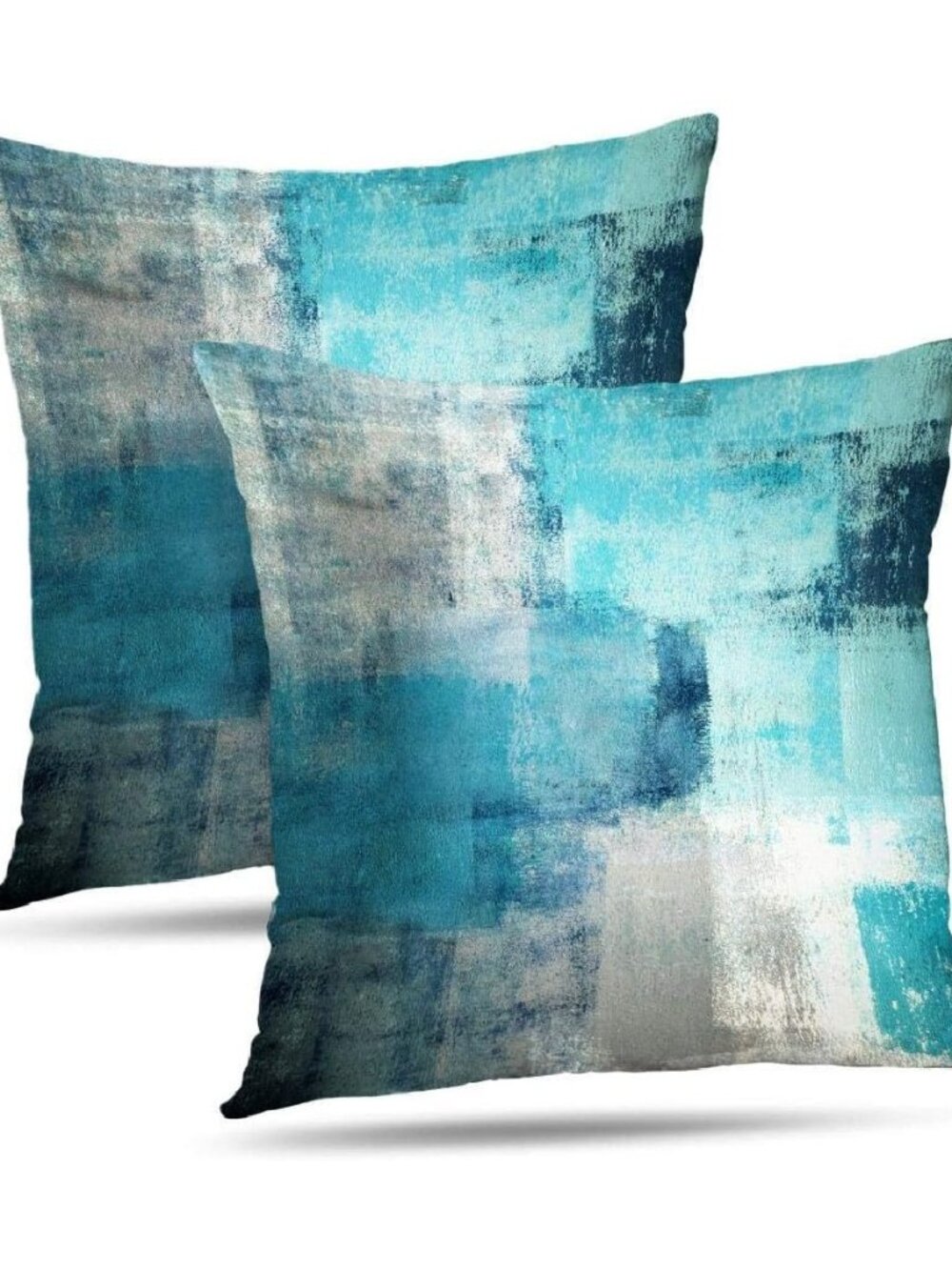 Throw Pillow Covers for Couch, 18x18 Inch, 2 Pack, Turquoise